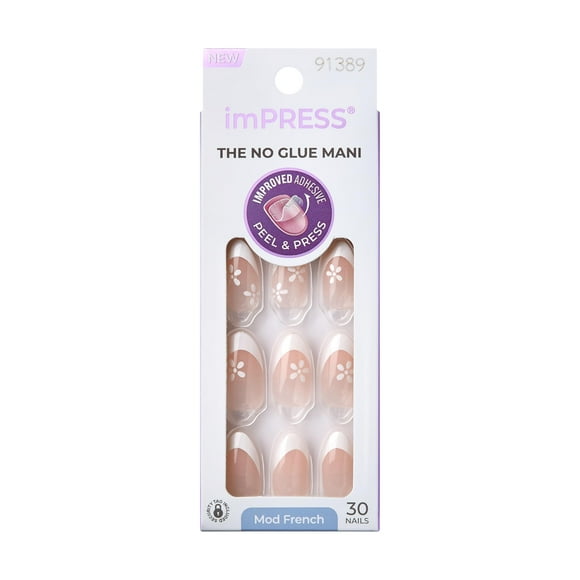 Uñas prensadas Impress Fearless French Medium Almendra