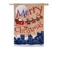 thumbnail image 2 of Santa's Sleigh Merry Christmas Flag 2 Sided House Banner, 2 of 7