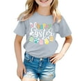 thumbnail image 5 of Easter Shirts for Toddler Kids Boys Girls Short Sleeve Summer Tee Shirt Causal Soft Outdoor Activewear Tops Grey, 11-12 Years, 5 of 5