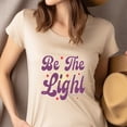 thumbnail image 4 of Be The Light Christian T-Shirt, Bible Verse Matthew 5:14 Tee, Dark Heather, Size L, 4 of 6
