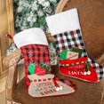 thumbnail image 2 of Ounissouiy Calcetín de Navidad Prop en el hogar Colgante de vacaciones A cuadros Calcetín de Navidad Bolsa de regalo Accesorios Bolsas de embalaje Kits de decoración para fiestas En blanco y negro Ounissouiy HA068311-02, 2 of 6