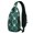 Dark-green-22, variant on Watercolor Floral and Tropical Flower Sling Backpack – Durable Stitching, Secure Zippers – Modern Farmhouse Garden Pattern
