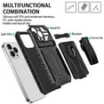 thumbnail image 6 of Allytechgroup for iPhone 16 Plus Case with Belt Clip Holster, Slim Phone Not Hot/Fast Heat Dissipation Case with Kickstand Military Grade Drop Protection for iPhone 16 Plus, Black, 6 of 15