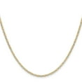 thumbnail image 2 of 14k 2.0mm Tri-color Gold Pave Chain Necklace 18 Inch Chain Necklace for Women and Men - 2.9 Grams, 2 of 2