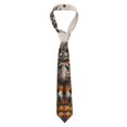 thumbnail image 1 of Fotbe Colorful Owl Tattoo Art Corbata Clásica para Hombre con Estampado – Corbata de Seda Jacquard Tejida, para Negocios, Bodas y Eventos Formales, 1 of 7