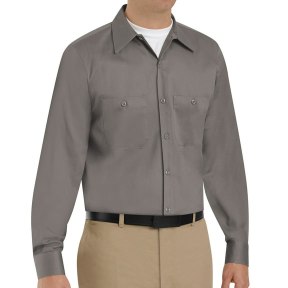 Red Kap Men's Long Sleeve Wrinkle-Resistant Cotton Work Shirt