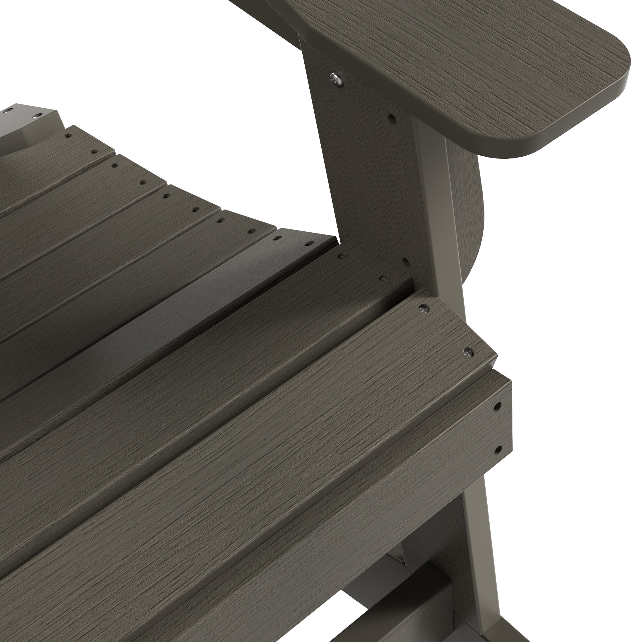 Outdoor Rocking Adirondack Chair, Charcoal Gray