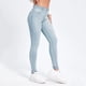 thumbnail image 5 of Gibobby Pantalones para mujer Pantalones vaqueros clásicos para mujer Pantalones de lápiz de mezclilla azul de cintura alta delgados ocasionales Pantalones(Azul claro,CH), 5 of 5