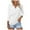 White, variant on Puliio Womens Polo Shirts 3/4 Sleeve V-Neck Solid Color Work Shirts Dressy Casual Blouses Tunic Tops