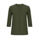 thumbnail image 4 of Camiseta de Cuello Redondo de Manga 3/4 de Color Sólido Casual con Poliéster Suave, Top de Primavera de Moda para el Uso Diario en Casa O en el Trabajo, 4 of 7