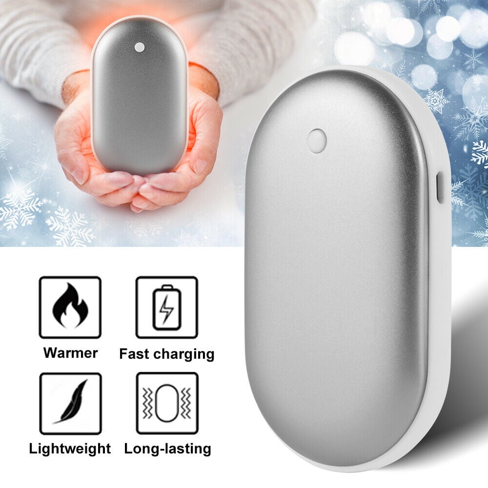 6000mAh Hand Warmer Power Bank USB Electric DoubleSide Heating Hand