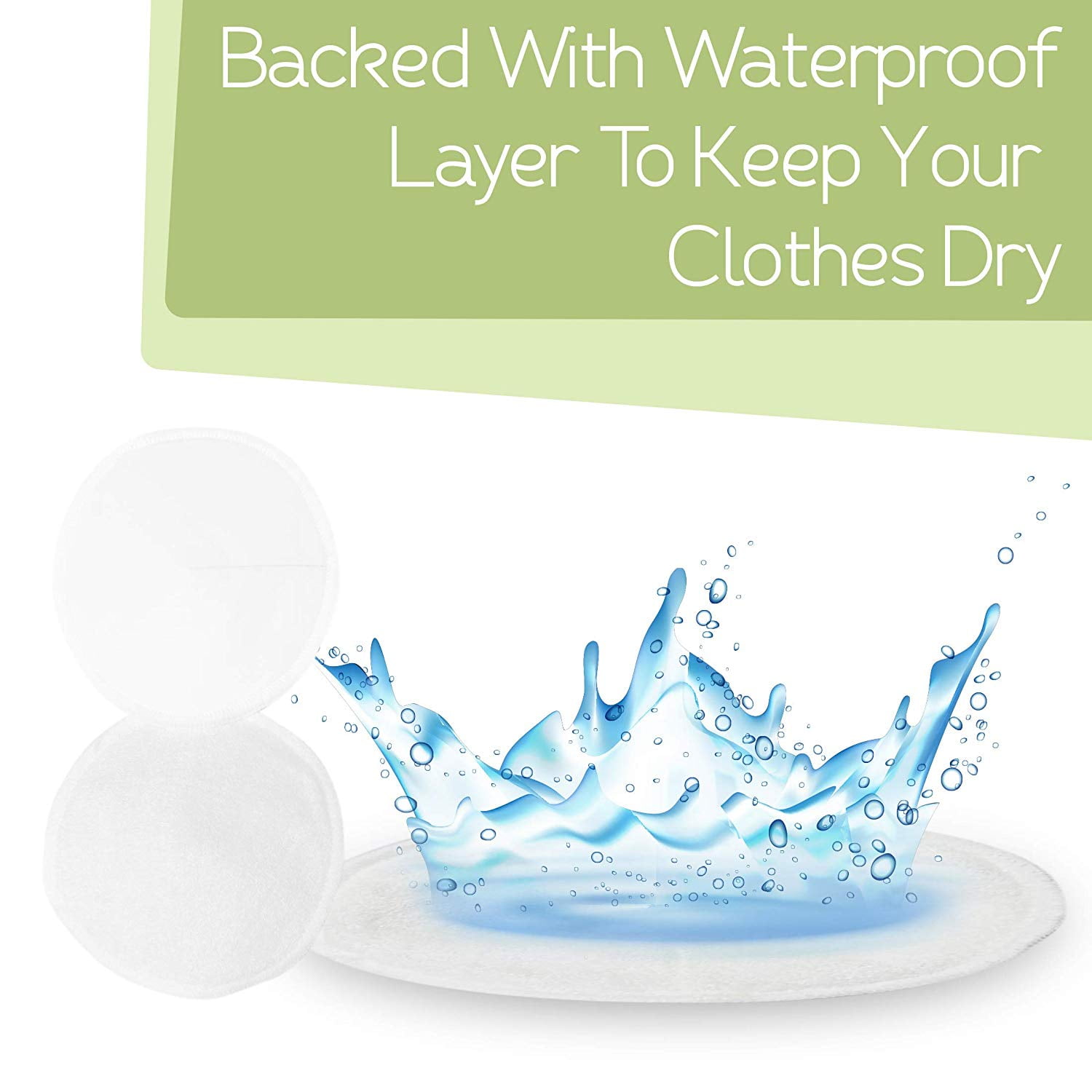 Wash Bag Soft White, Large: 4.8 14 Washable Pads Breastfeeding Nipple Pad for Maternity Organic Bamboo Nursing Breast Pads Reusable Nipplecovers for Breast Feeding