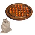thumbnail image 1 of Milaget Solitaire Game Board Game Brain Teasers Tabletop Activity with Board and 33 Wood, 1 of 8