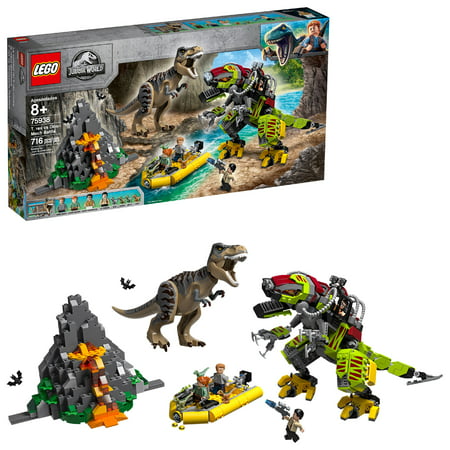 LEGO Jurassic World T. rex vs Dino-Mech Battle 75938 Building Kit (716 (Best Building Structures In The World)