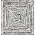 thumbnail image 2 of SAFAVIEH Braided Anabella Bordered Cotton Reversible Area Rug, Black/Ivory, 6' x 6' Square, 2 of 11