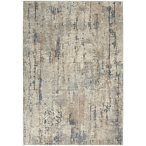 HomeRoots 5' X 7' Beige And Grey Abstract Power Loom Non Skid Area Rug
