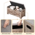 thumbnail image 4 of Storage Bench,Wooden Storage Chest,Storage Trunk,Toy Chest with 2 Safety Hinges,Liftable Top,Multifunctional Entryway Organizer for Entryway,Living Room Bedroom, 4 of 9
