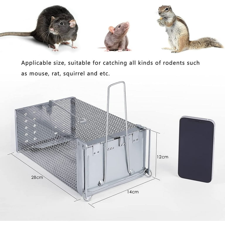 Buy Rat Trap, Humane Mouse Trap, Upgraded Thicken Steel Catch and Release  Rodent Trap- High Sensitivity Smart Rodent Rat Bait Trap, Easy to Clean and  Reusable Mouse Trap for Indoor and Outdoor