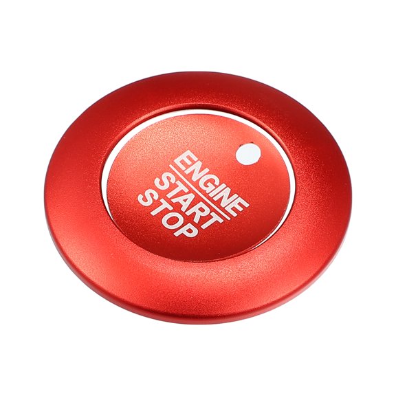 Unique Bargains Engine Start Stop Button Cover Kit Push Start Button Trim Sticker for Ford Explorer 2020-2022 for Ford Explorer Hybrid 2020-2021 Aluminum Alloy Red