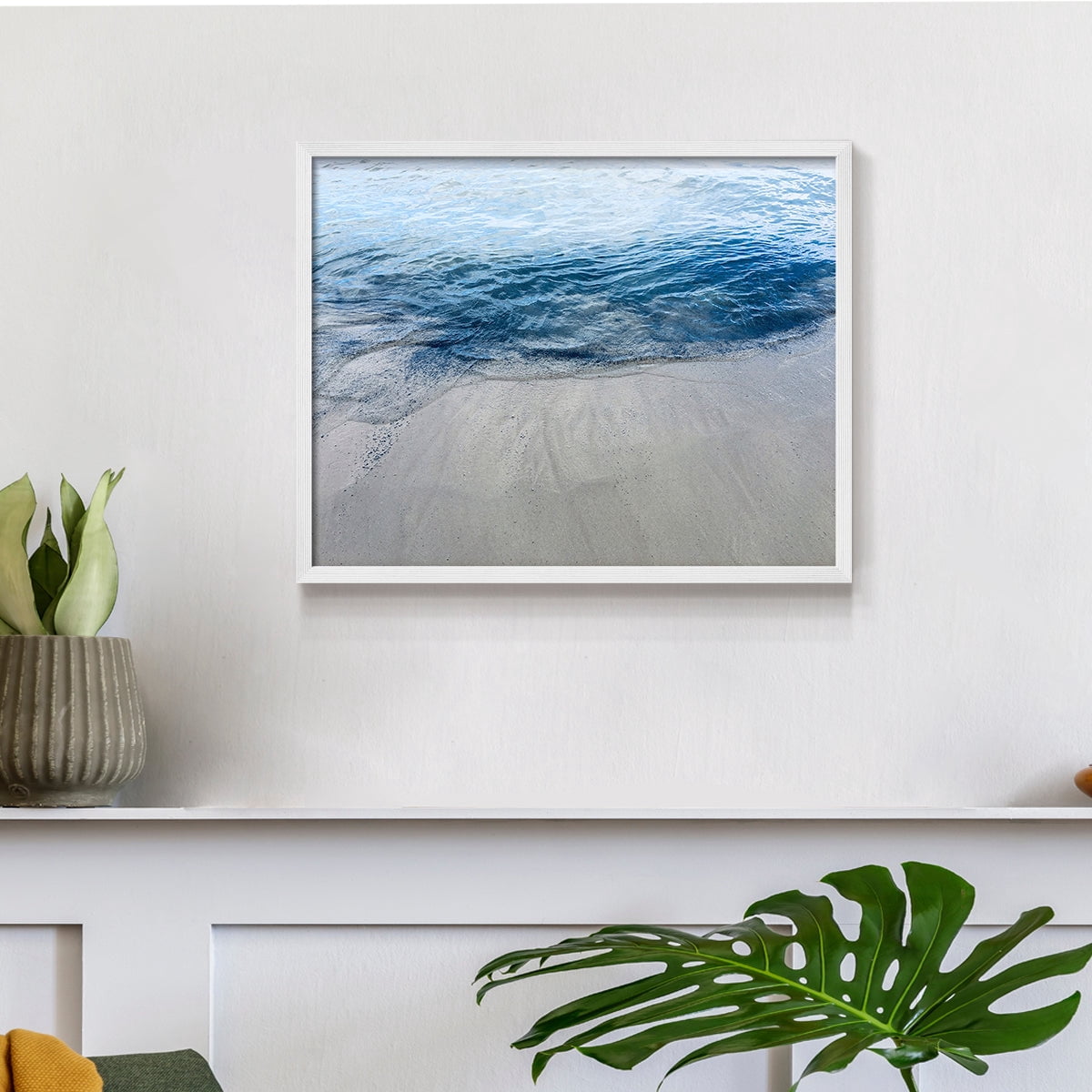 Aegean Blue Water by Nan - Restickable Framed Giclée Print
