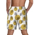 thumbnail image 4 of Uemuo Gold Dots and Leaves Pattern Mens Swim Trunks Quick Dry Board Shorts with Mesh Lining, Stretch Beach Shorts Quick Dry No-Chafing Board Shorts-3X-Large, 4 of 9