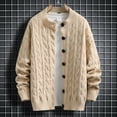 thumbnail image 2 of uikmnh Mens Sweater Winter Knitted Sweater Coat Warm Thick Cardigan Solid Color Pattern Casual Outwear Jacket Size:XL, 2 of 4