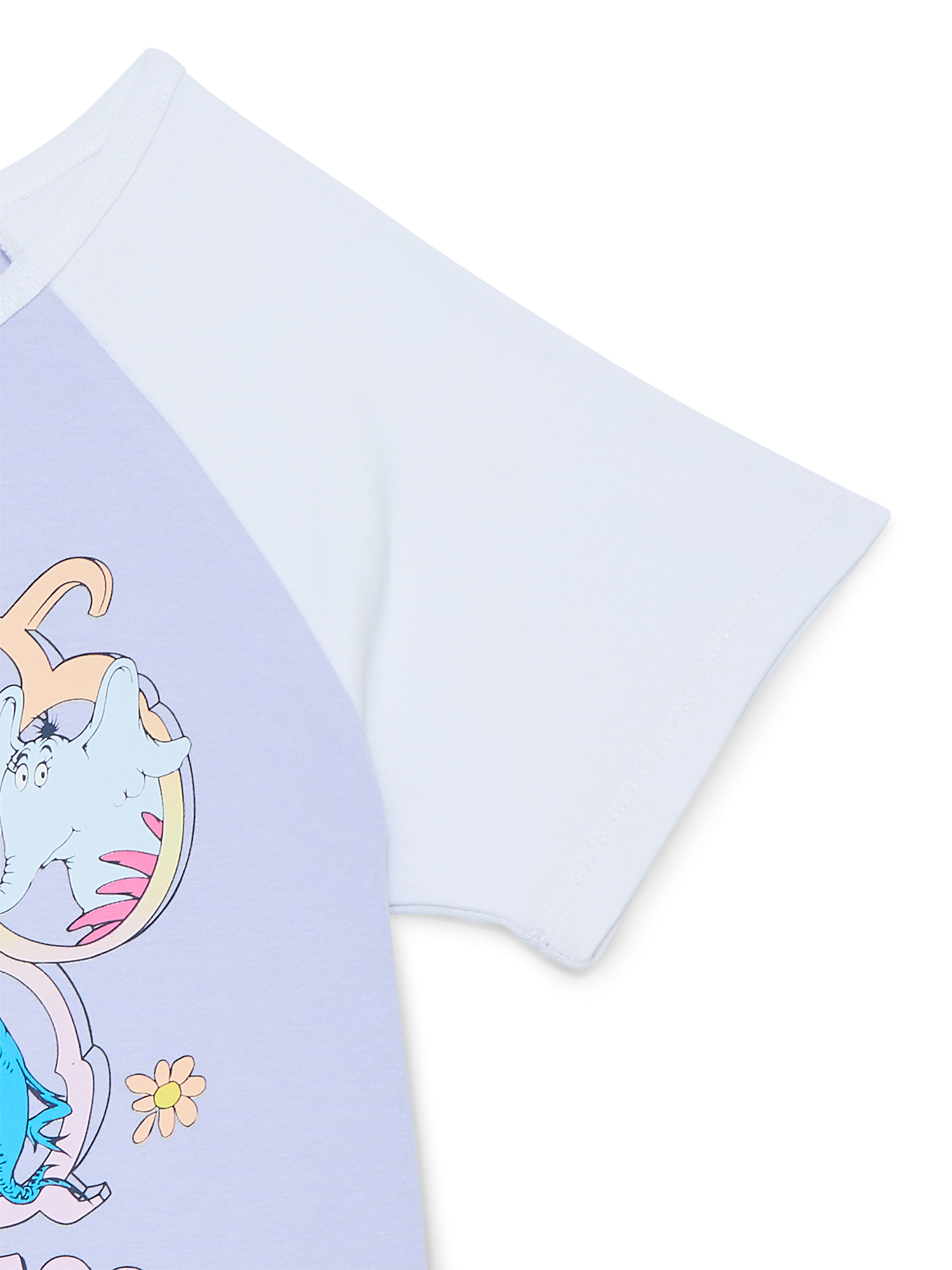 Dr. Seuss Girls Raglan Graphic Tee with Short Sleeves, Sizes 4-16