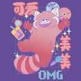 thumbnail image 2 of Junior's Turning Red Kanji Red Panda  Graphic Tee Purple Large, 2 of 3