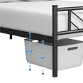 thumbnail image 5 of Topeakmart Full Size Metal Platform Bed Frame with Headboard and Footboard, Black, 5 of 8