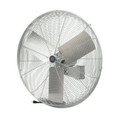 Angle View: TPI Corporation UHP-30-W Industrial Air Circulator, Unassembled Stationary Fan Head, Wall Mount, 30" Diameter Blade, 120 Volt 1PH 1/3HP TEAO 2-SP Motor, Gray Finish