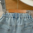 thumbnail image 6 of CINVREST Jean Shorts Girls 4-15 Years Elastic Wasit Bowknot Denim Short Summer Casual Cute Pants (14 Years, Light Blue), 6 of 7
