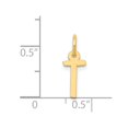 thumbnail image 3 of Diamond2Deal 14K Yellow Gold Small Slanted Block Letter T Initial Pendant for Women, 3 of 5
