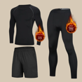 thumbnail image 1 of Traje de latón cálido para hombre, forro polar de invierno, capa base gruesa para correr, protección contra el frío, pantalones ajustados deportivos para otoño, 1 of 4