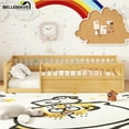 thumbnail image 3 of Bellemave Twin Size Floor Bed with High Fence Guardrails  Floor Bed without Door and Slats Twin Wooden Floor Bed Montessori Bed Frame (Twin, Natural, Without Door), 3 of 11