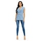 thumbnail image 1 of Chaleco de mezclilla con cinto Roman Fashion /Juvenil, DV001 (Mezclilla tono claro) azul M, 1 of 4