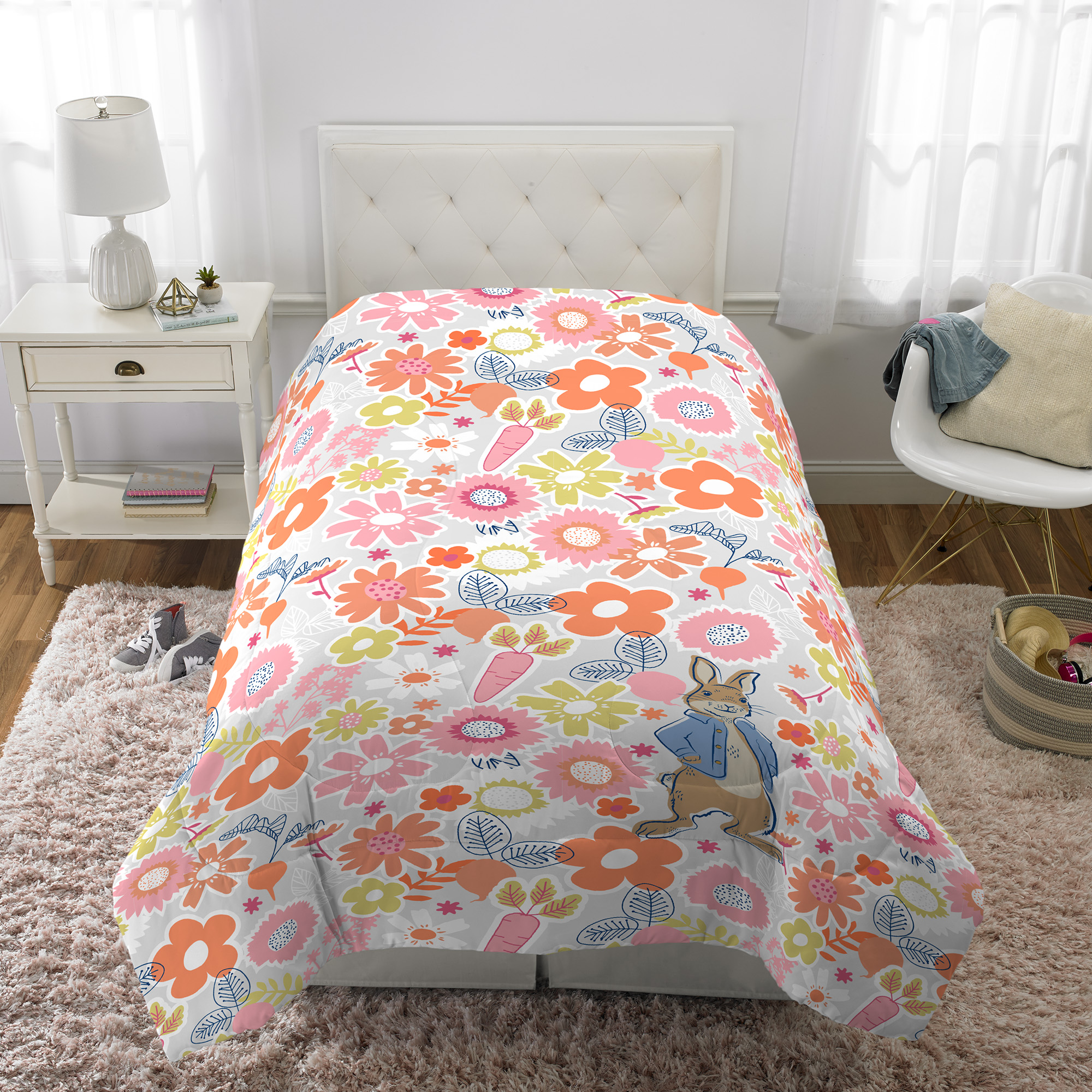 peter rabbit comforter pink