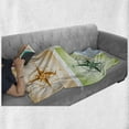 thumbnail image 6 of Compass Soft Flannel Fleece Throw Blanket, Colorful Compasses Windrose Finding Directions Discovery Directions Pathfinding, Cozy Plush for Indoor and Outdoor Use, 50" x 60", Multicolor, by Ambesonne, 6 of 6