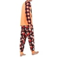 thumbnail image 2 of Seyurigaoka Family Matching Halloween Pajamas Outfit Letter Plaid Cartoon Print Pullover Tops Scary Atmosphere Pattern Long Pants Sleepwear Clothing, 2 of 9