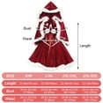 thumbnail image 3 of Women's Christmas Dress Skirt and Hooded Cloak Match Plus Size Christmas Clothes Cape Women Role Play Outfit Full Set Warm Holiday Girls, 3 of 7
