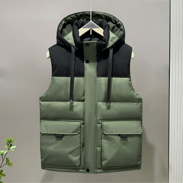 Ceisia Débardeur Sans Manches à Col Montant avec Fermeture Éclair et Poches pour Homme, Tenue Décontractée, Cadeau