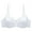 White, variant on 2PC Womens Bras Striped Thin Breathable Adjustable Sticky Bra,White,46CD