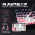 thumbnail image 4 of Teclado inalámbrico para juegos EPOMAKER X AULA F75 75% negro rosa, 4 of 8