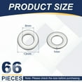 thumbnail image 2 of Uxcell M6 x 13mm Metal Screw Washers Set, 66Pcs 304 Stainless Steel Flat Washers, 2 of 6