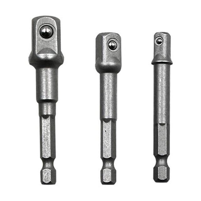 Wartleves Juego de brocas con adaptador de enchufe de 3/8 piezas, vástago hexagonal de 1/4", 3/8" y 1/2", herramienta de destornillador de impacto