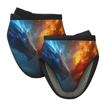 

Lukts Red And Blue Fire Dragon E for Silicone Oven Mitts Heat Resistant Silicone Potholders Mini Oven Mitts Oven Glove Kitchen Mittens Pinch Mitts Cooking Mitts