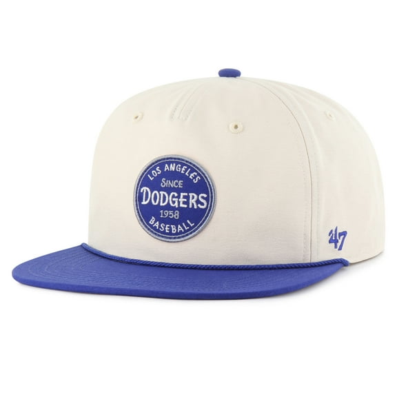 Men's '47 Cream Los Angeles Dodgers Payson Captain Adjustable Hat