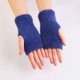 thumbnail image 1 of Guantes de mujer de felpa de color liso, cálidos, de medio dedo, sin dedos, para hombre y mujer, de poliéster, 1 of 4