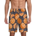 thumbnail image 3 of Lsque Various Oranges Mens Sleep Pajama Shorts,Short Pajama Pants, Cotton Ultra-Soft Knit-Small, 3 of 9