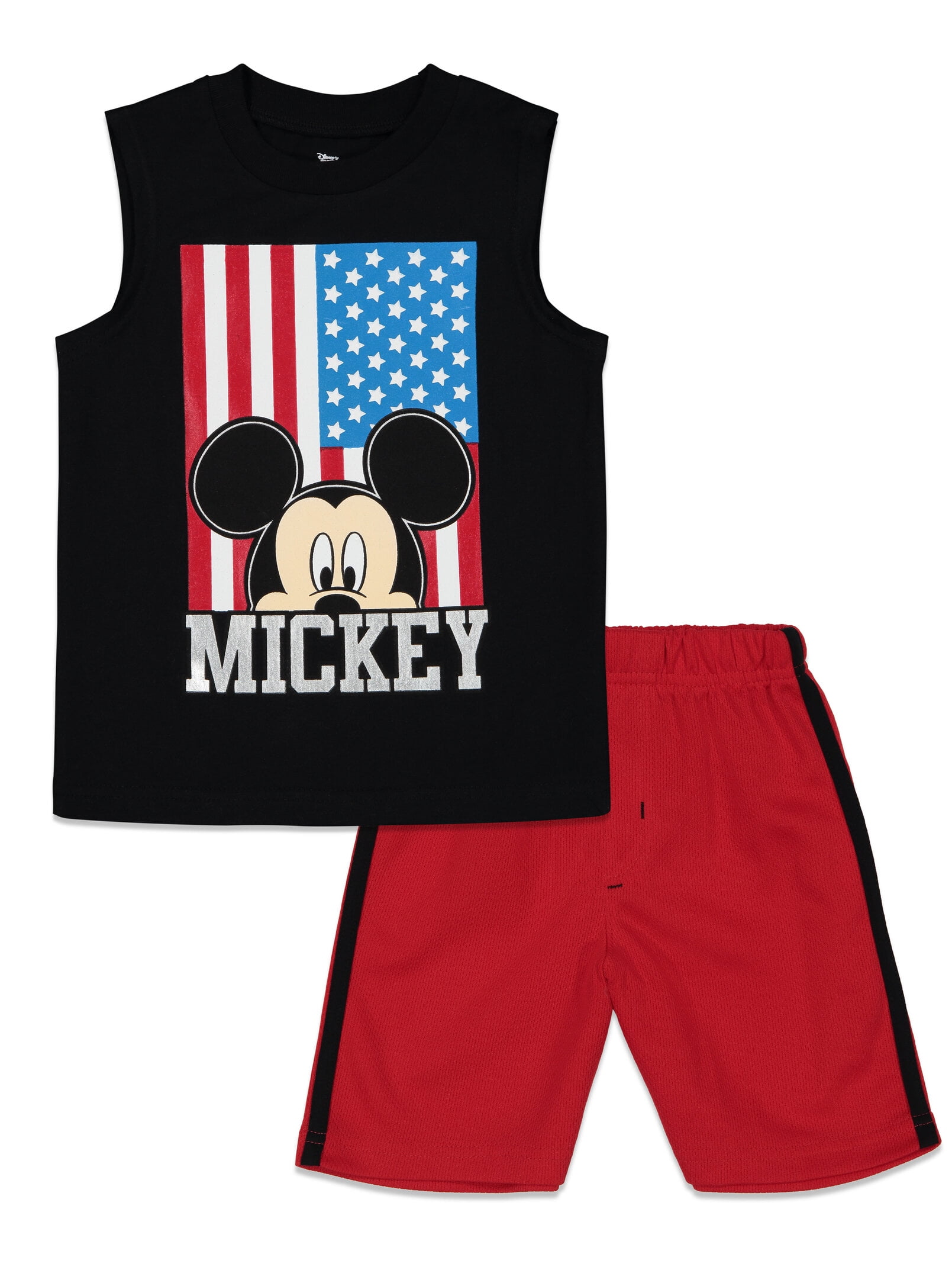 disney-mickey-mouse-little-boys-tank-top-mesh-shorts-black-red-6