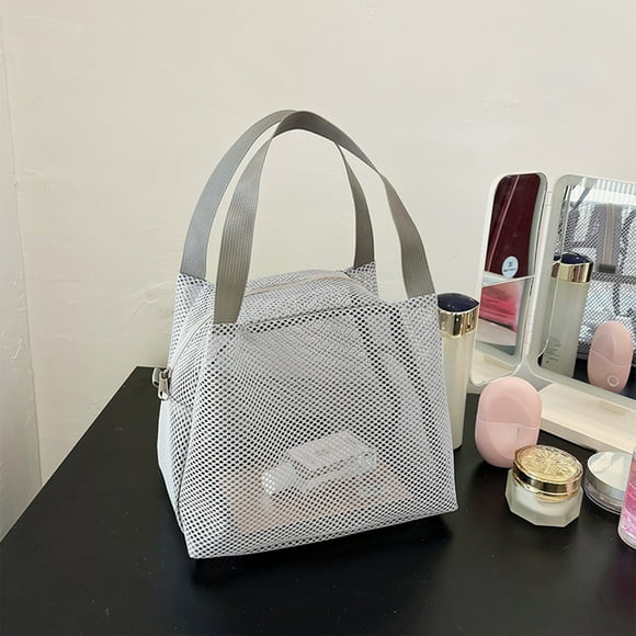 Uuiauoio Portable Handheld Travel Storage Bag Breathable Toiletries Storage Container Large Capacity Bath Organiser for Ladies